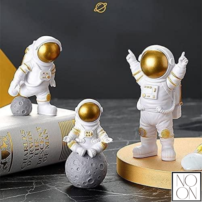 NOON® - ASTRONOT HEYKELİ - 3'LÜ DEKOR SETİ