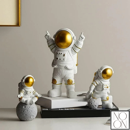 NOON®   - ASTRONOT HEYKELİ - 3'LÜ DEKOR SETİ