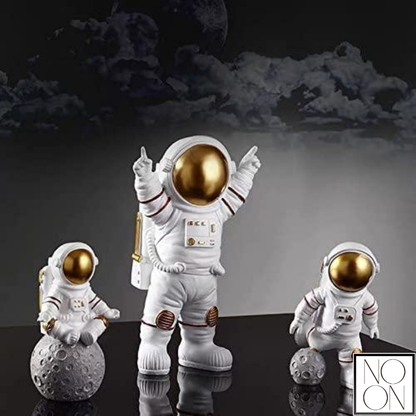 NOON®   - ASTRONOT HEYKELİ - 3'LÜ DEKOR SETİ