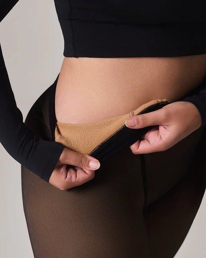 NOON®  - İç Peluş Ten Görünümlü Termal Kilotlu Çorap